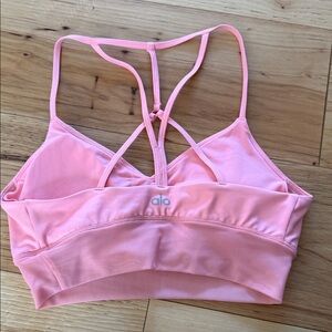 ALO Yoga Blush Pink Strappy Sports Bra